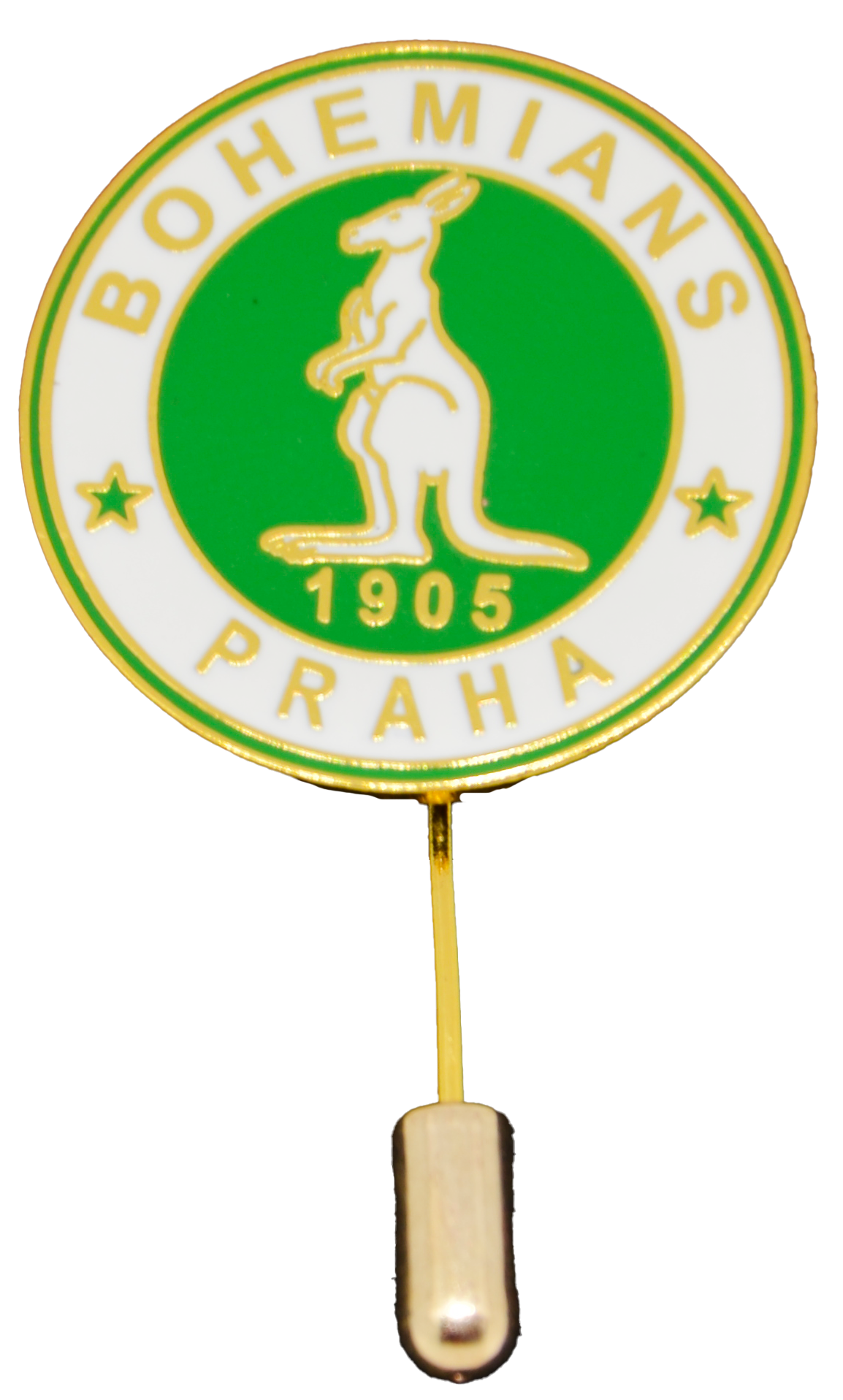 4091_ODZNAK JEHLA BILY KLOKAN BOHEMIANS PRAHA